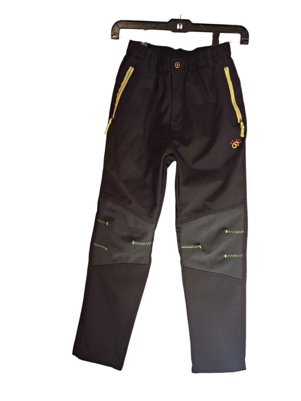 Kid's Outdoor Snow Pants with Yellow Accents